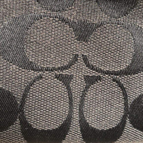 Coach Black Leather and Logo Print Fabric Wristlet bag with tag - Picture 11 of 16